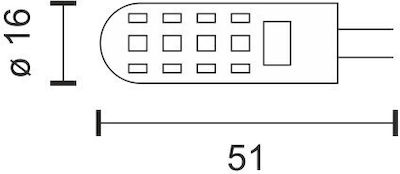 Spot Light Λάμπα LED για Ντουί G4 Φυσικό Λευκό 440lm