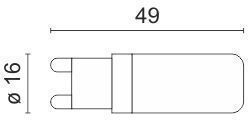 Spot Light LED Bulbs for Socket G9 Warm White 400lm 1pcs