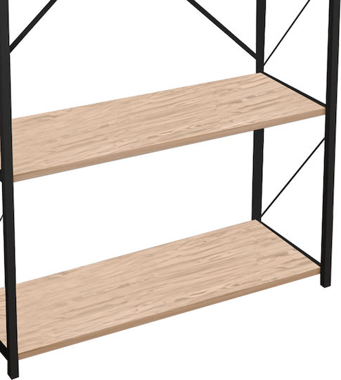 Bibliothek Tikilmo Schwarz 88x34x180cm