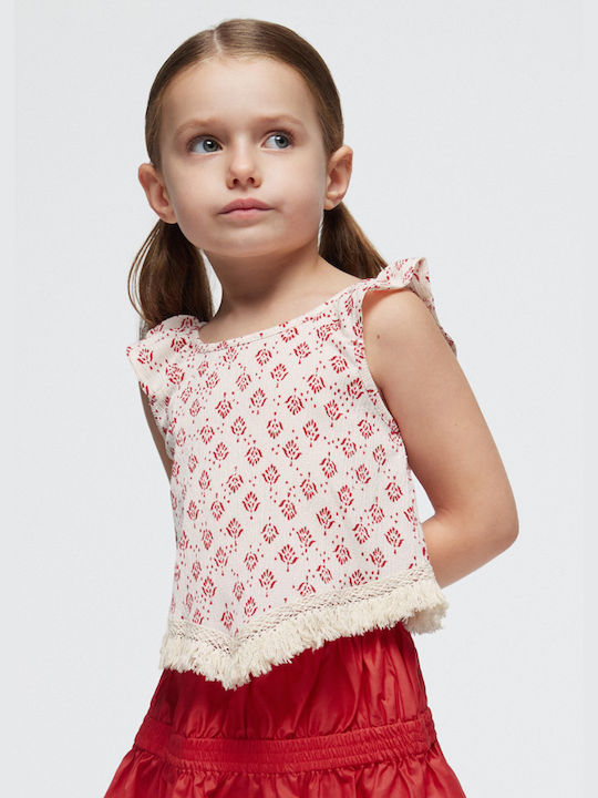 Mayoral Kids Blouse Short Sleeve Ecru