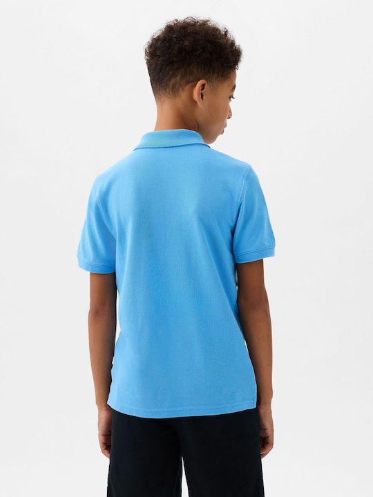 Kids Polo Short-sleeved BEACH BALL Blue Logo