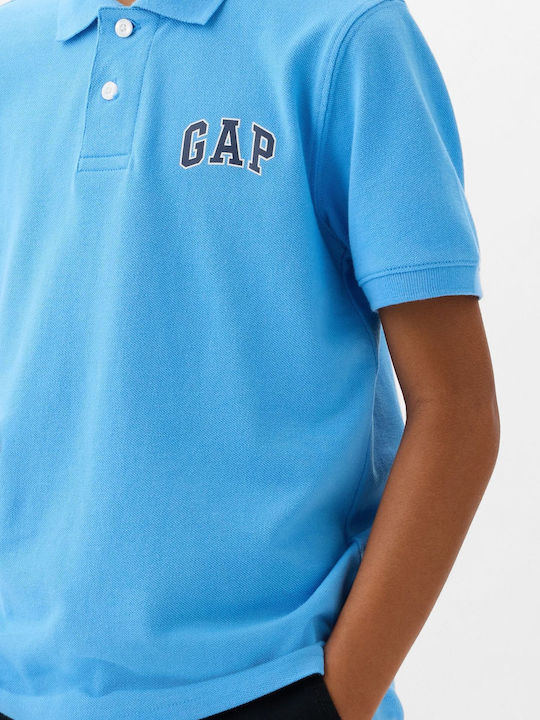 Kids Polo Short-sleeved BEACH BALL Blue Logo
