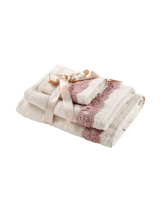 Das Home 3pc Bath Towel Set 0733 Ecru Weight 500gr/m²