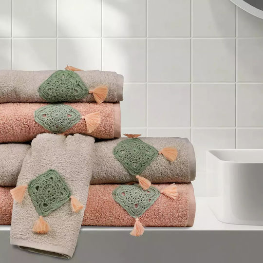Das Home Bath Towel Set 3pcs 0732 Beige Weight 500gr/m²