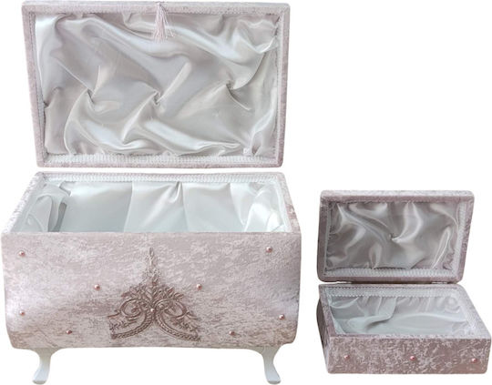Olia Home Velvet Baptism Chest Box 55x35x30cm
