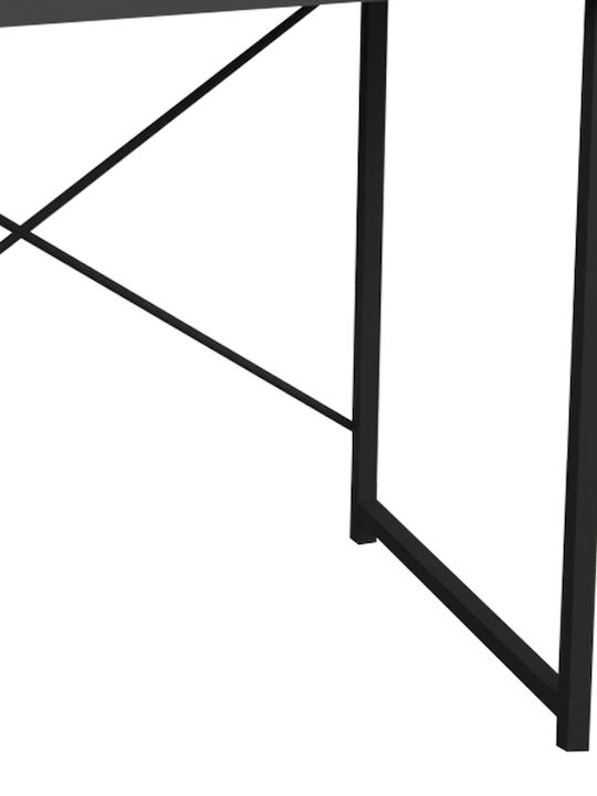 Desk Ustando Wooden Charcoal with Metal Legs 90x60x72cm