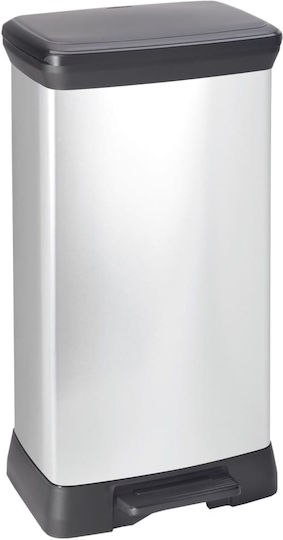 Curver Silver Waste Bin 50lt Curver Silver Waste Bin 50lt