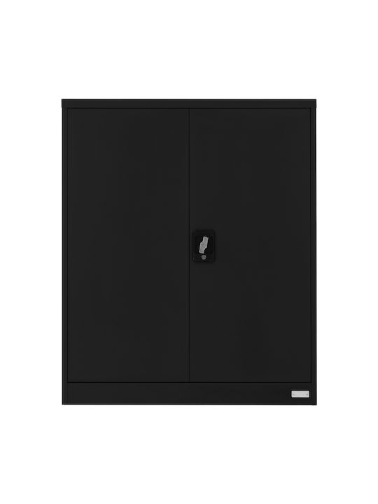 Ντουλάπι Γραφείου Μεταλλικό Μαύρο 90x40x109cm