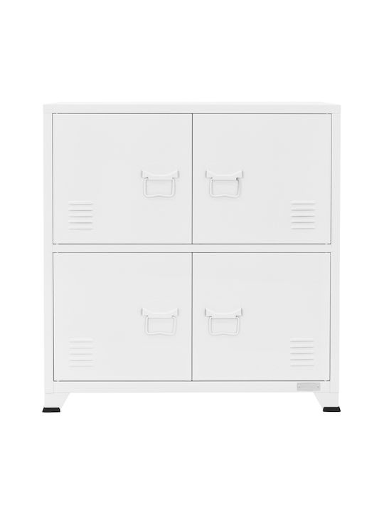 Ντουλάπι Γραφείου Μεταλλικό Λευκό 75x40x80.5cm
