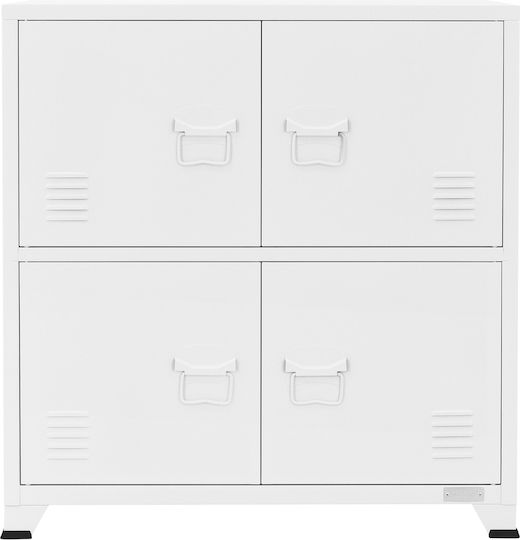 Cabinet De Birou Metalic Alb 75x40x80.5cm