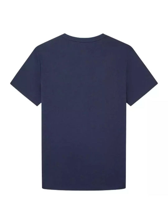 Hackett Herren T-Shirt Kurzarm Marineblau