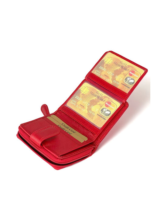 Small Leather Women's Wallet Red