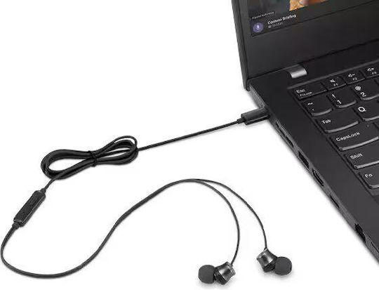 Lenovo 4XD1J77351 In-ear Handsfree Headphones with Connector USB-C Black