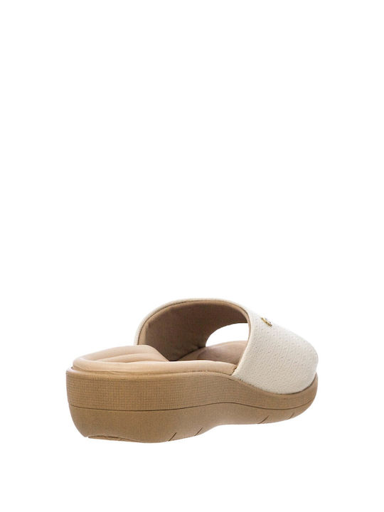 Off White Women's Platform Wedge Sandals Beige