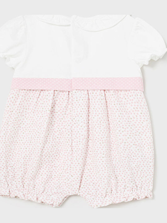 Mayoral Baby Bodysuit Set Short-Sleeved Pink 2pcs
