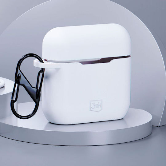 3MK Θήκη Σιλικόνης σε Λευκό χρώμα για Apple AirPods