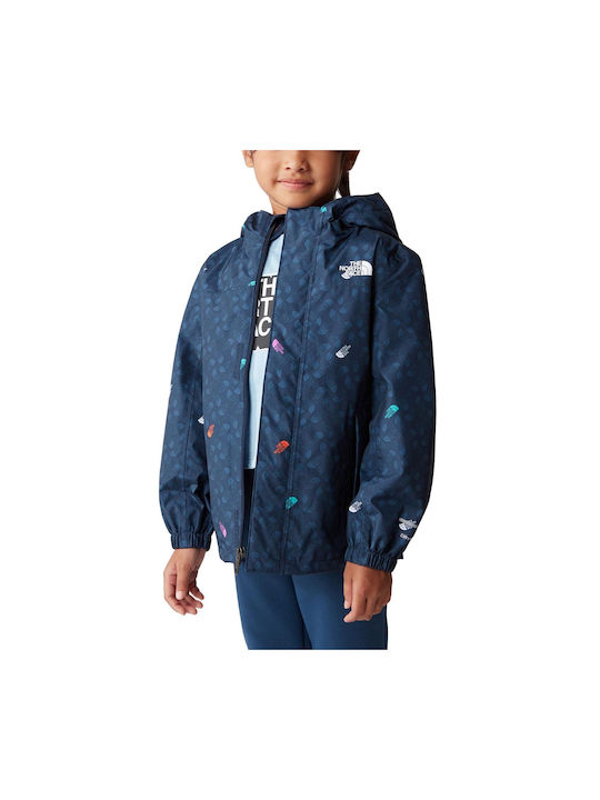 The North Face Waterproof Kids Casual Jacket Windproof with Lining & Hood Blue Antora