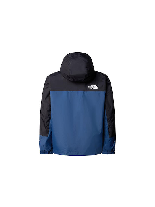 The North Face Waterproof Kids Casual Jacket Windproof with Hood Blue Antora