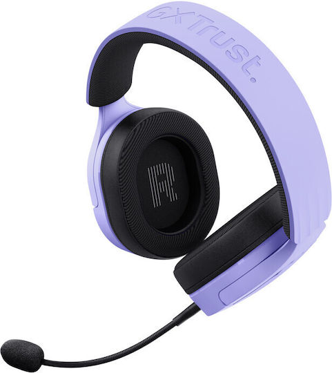 Trust GXT490 Fayzo Over Ear Gaming Headset με σύνδεση USB Μωβ for PS4 / PS5