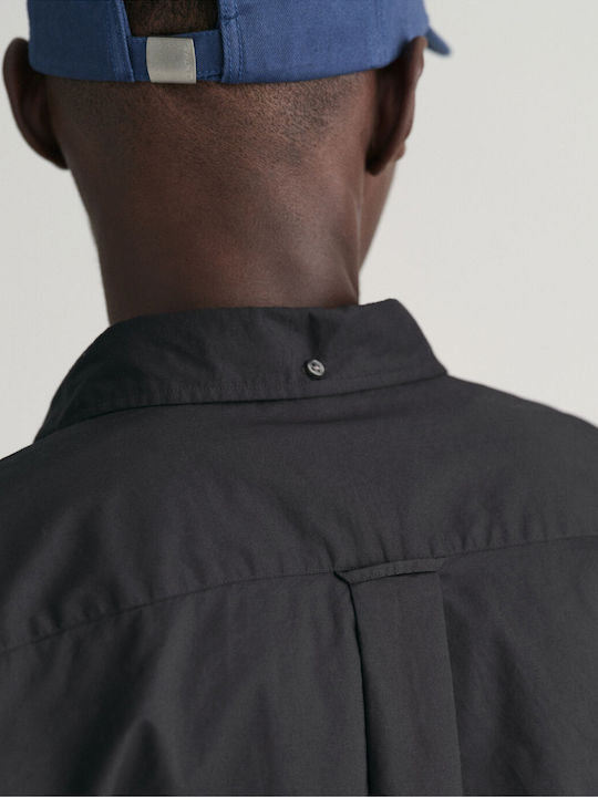 Long-sleeved Cotton Shirt Black