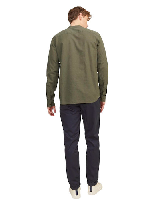 Jack & Jones Linen Shirt Khaki Jack & Jones Linen Shirt Khaki