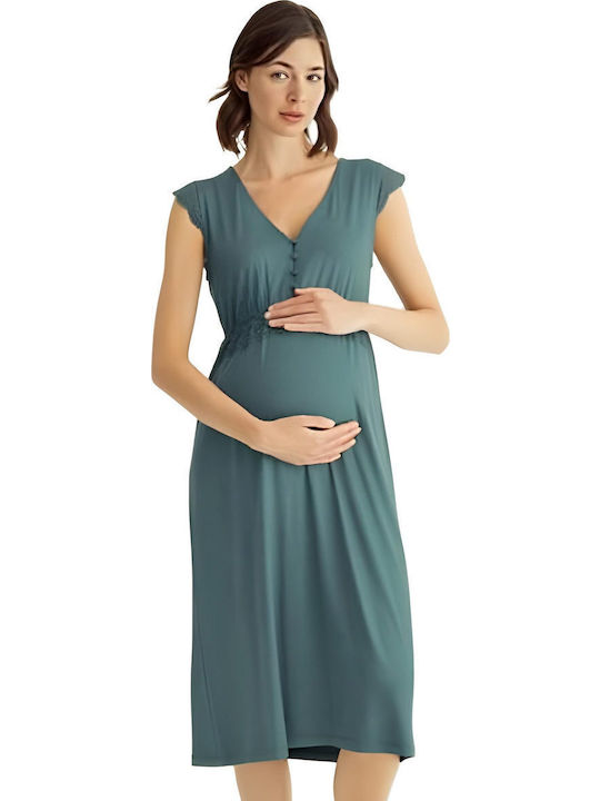 Monamise Nightgown Maternity & Nursing Gray