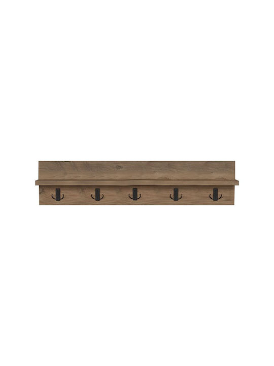 Pakketo Wall Hanger Esform Wooden 10 Hooks Gray 80x11x18cm