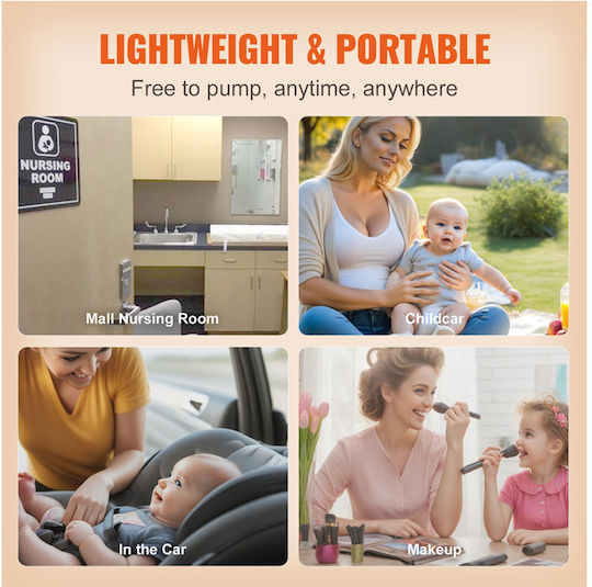 Vevor Electric Double Breast Pump Battery White