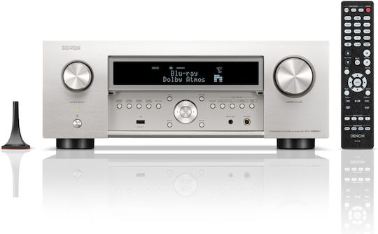 Denon Home Cinema Receiver 4K/8K 11.4 Channels with HDR and Dolby Atmos Silver