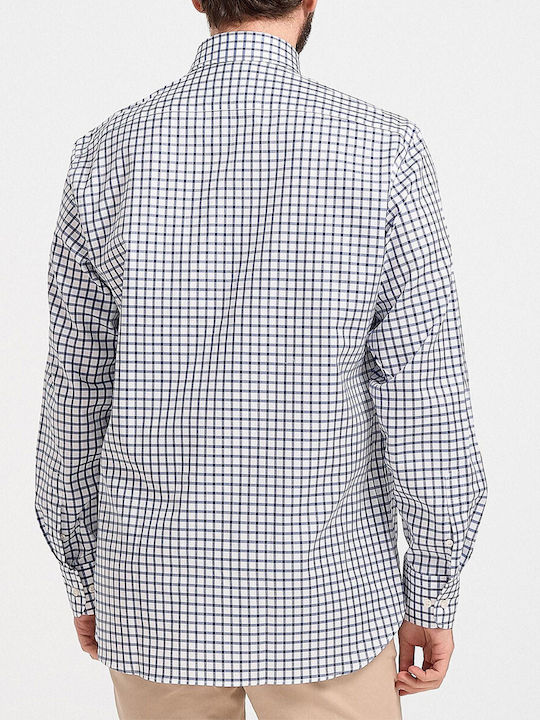 Paul & Shark Men's Shirt Long Sleeve Cotton Checked Blue