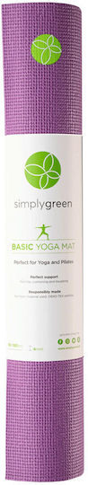 Simplygreen Basic Упражнение Мат Пилатес Лилав (180x60x4см)