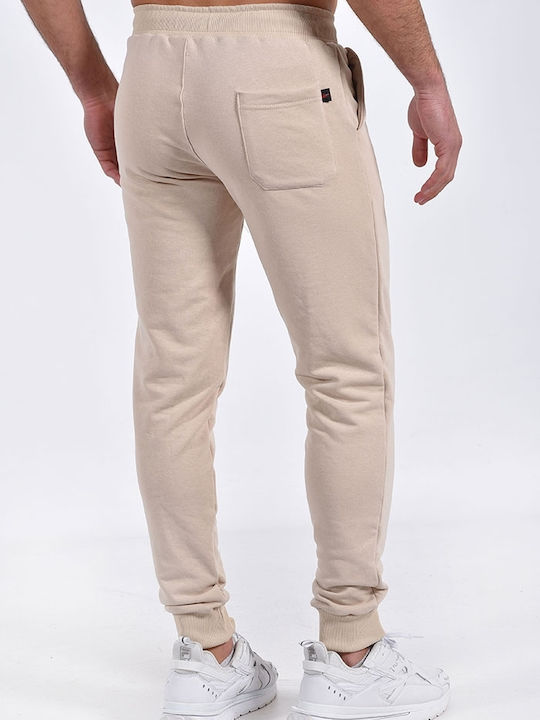 Clever Men's Sweatpants with Rubber Beige