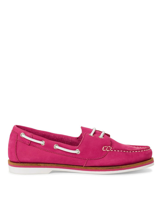 Tamaris Δερμάτινα Γυναικεία Boat Shoes σε Φούξια Χρώμα