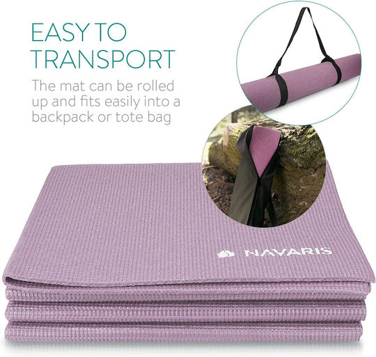 Navaris Klappbare Trainingsmatte Pilates Rosa (173x61x4cm)