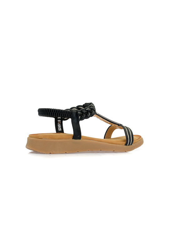 Blondie Women's Flat Sandals in Black Color