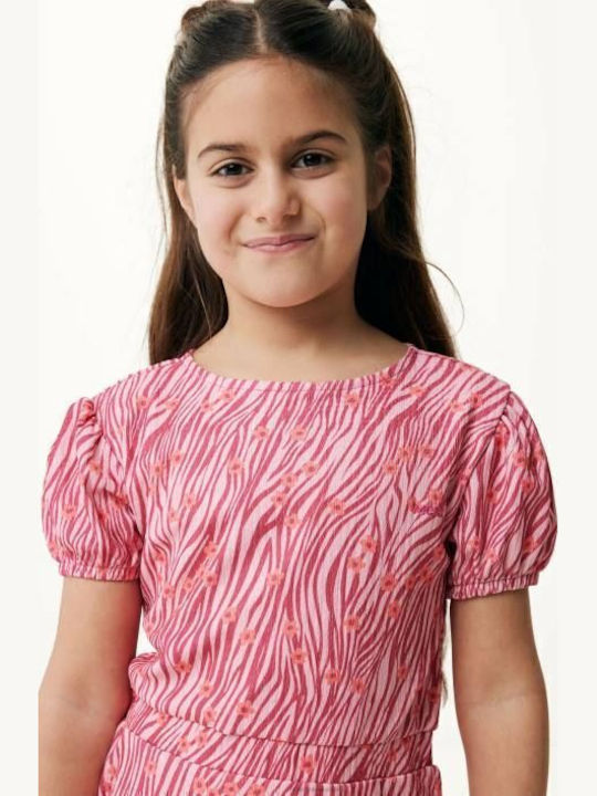 Children's Dress Short Sleeve Salmon Pink