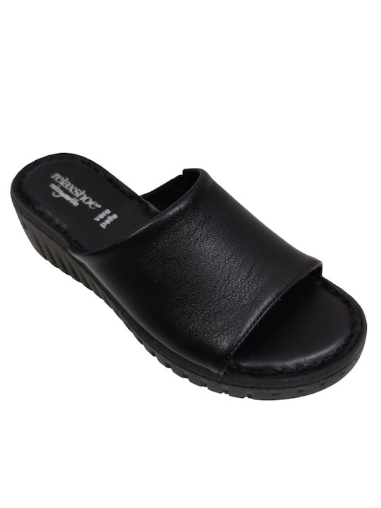 Relaxshoes Women's Flat Sandals in Black Color