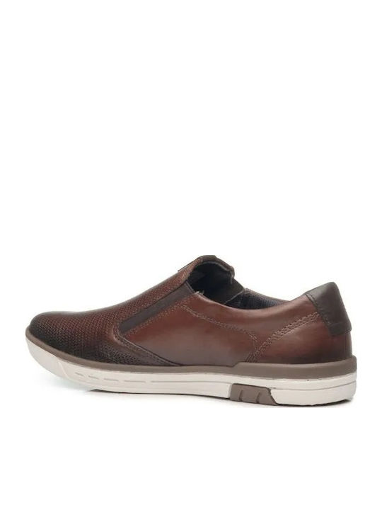 Δερμάτινα Ανδρικά Loafers σε Καφέ Χρώμα