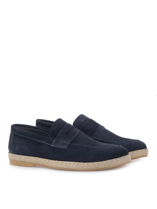 Lorenzo Russo Suede Ανδρικά Loafers σε Μπλε Χρώμα