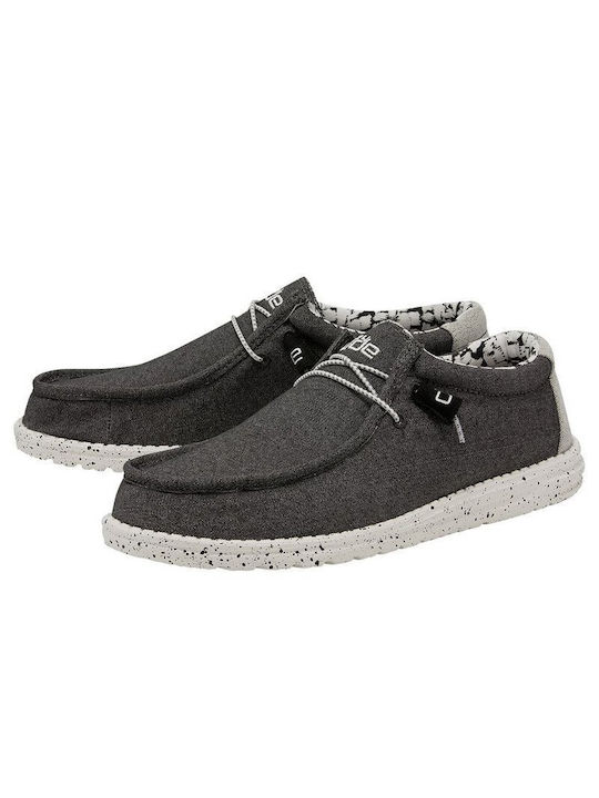 Hey Dude Wally Stretch Men's Moccasins Black