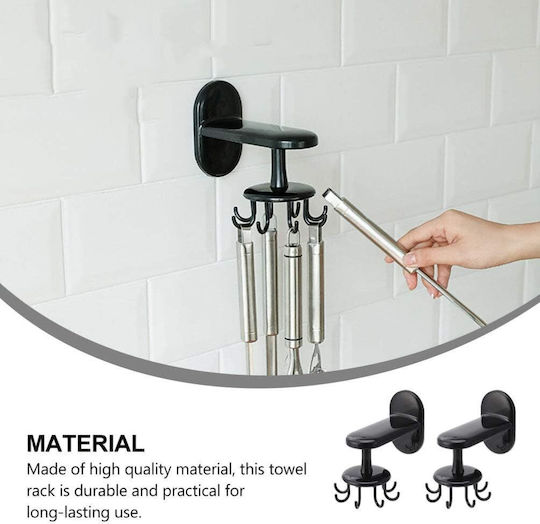 Plastic Kitchen Hanger 14.5x14cm Black