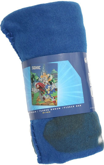 Sega Одеяло Флийс Sonic The Hedgehog Speedy Dreams Синьо 100x140cm