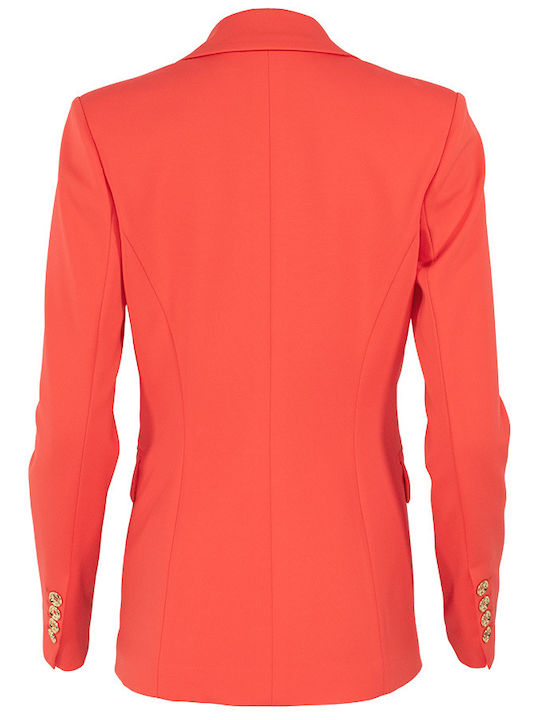 Pinko Damen Krepp Blazer Orange