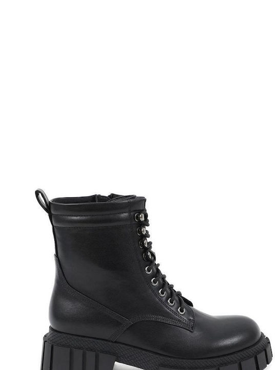 Doca Women's Ankle Boots with Medium Heel Black