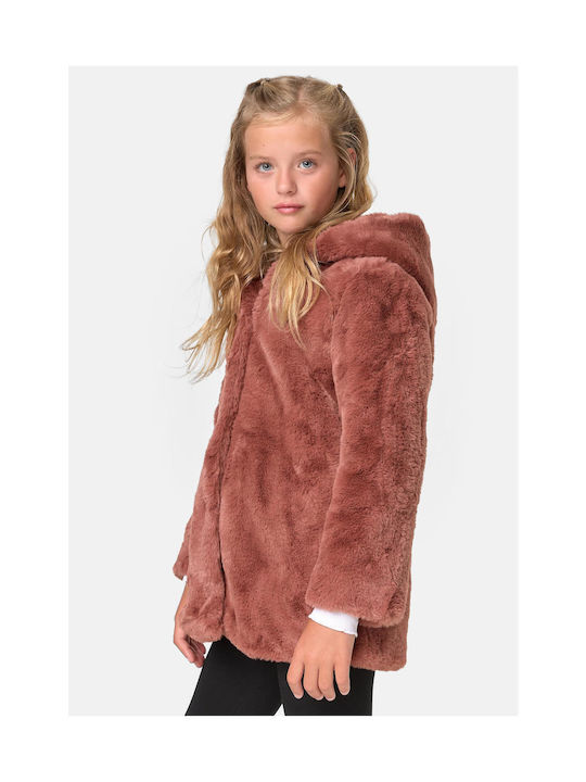 Urban Classics Kids Coat with Hood Darkrose