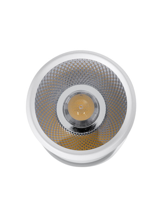GloboStar Single LED Natural White Spot in White Color
