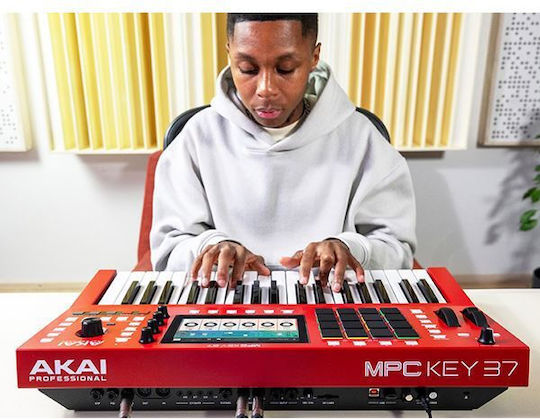 Akai Proffesional Tastatur MPC Key 37 mit 37 Tasten Standard Berührung Rot