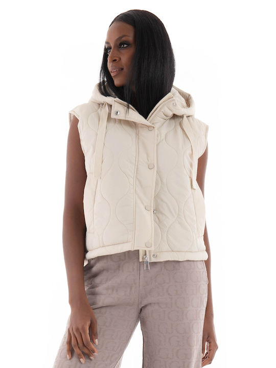 Only Women's Short Lifestyle Jacket for Winter with Hood Gray