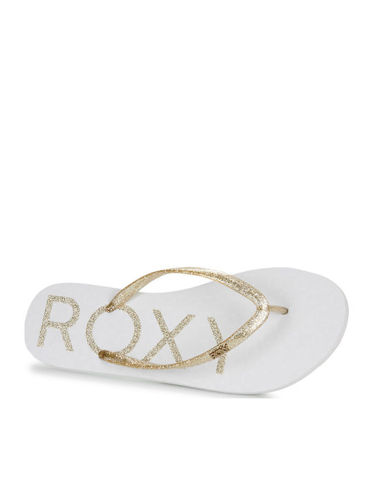 Viva Sparkle Flip Flops In Gold Colour
