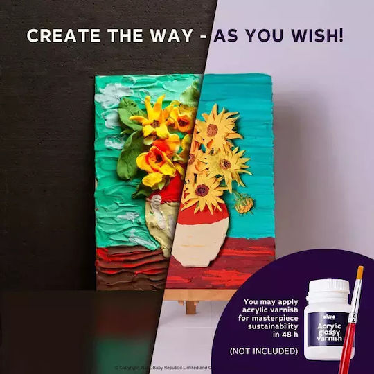 Okto Diy Creative Sensory Painting Set 3d With Clay Vincent Van Gogh Sunflowers (12-99 Years) 10008